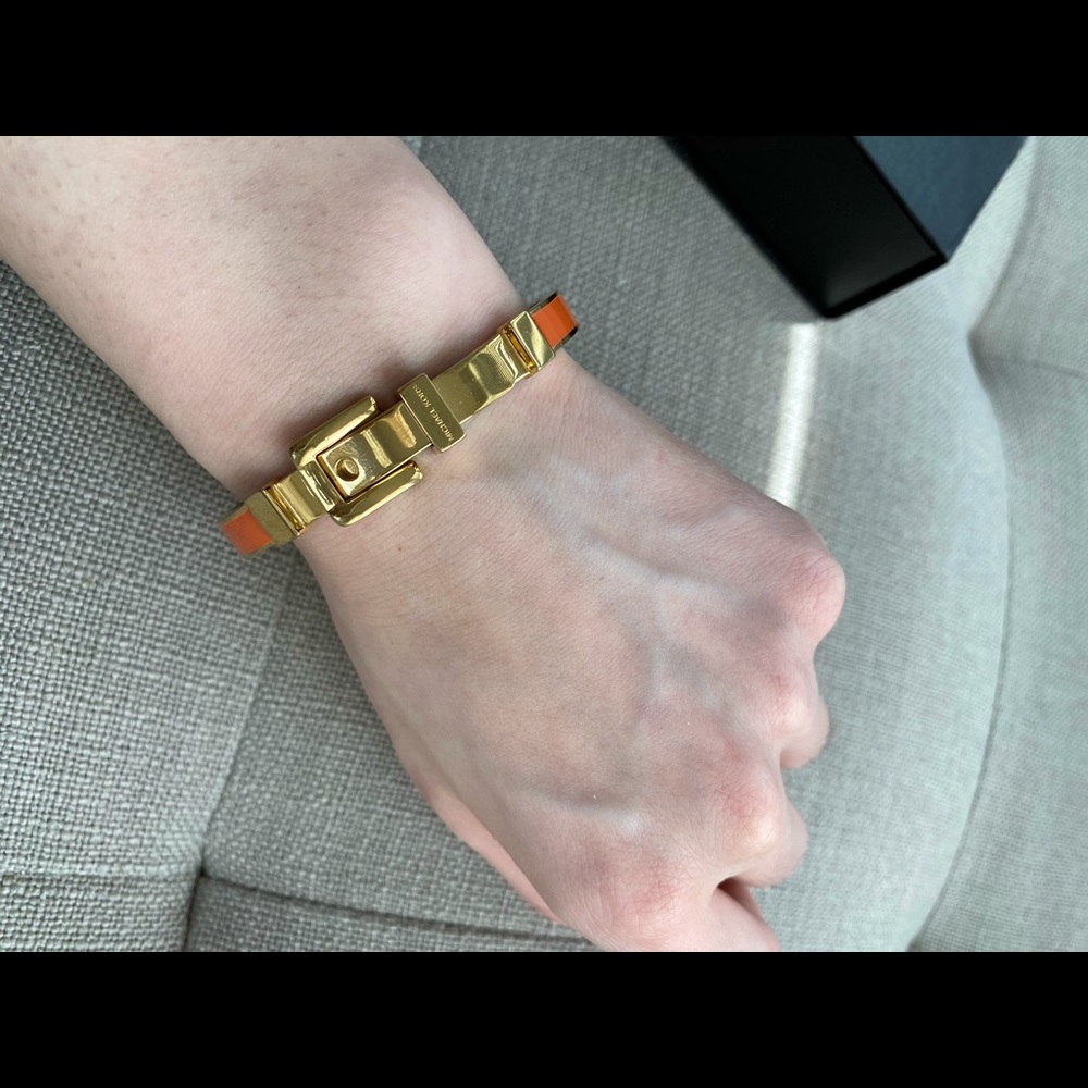 Michael Kors gold tone buckle bracelet